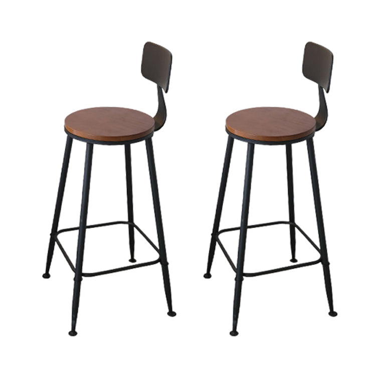 Industrial Solid Wood Bar Table Set 1/2/5 Pieces Fixed Bistro Set for Home Use