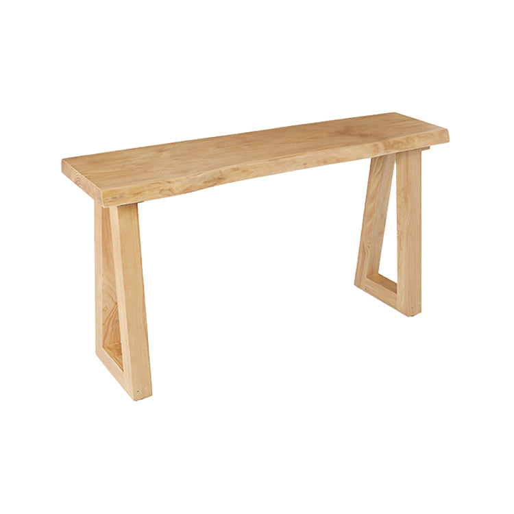 Modern Solid Wood Bar Table Set 1/5 Pieces Double Pedestal Pub Table Set in Natural