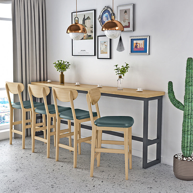 Modern 1/2/5/9 Pieces Rectangular Pub Table Set Wooden Counter Table for Dining Room