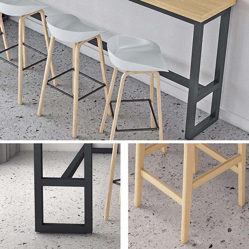 Modern 1/2/5/9 Pieces Rectangular Pub Table Set Wooden Counter Table for Dining Room