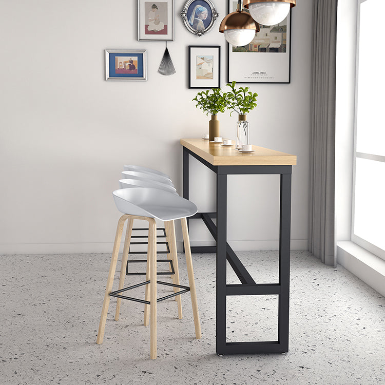 Modern 1/2/5/9 Pieces Rectangular Pub Table Set Wooden Counter Table for Dining Room