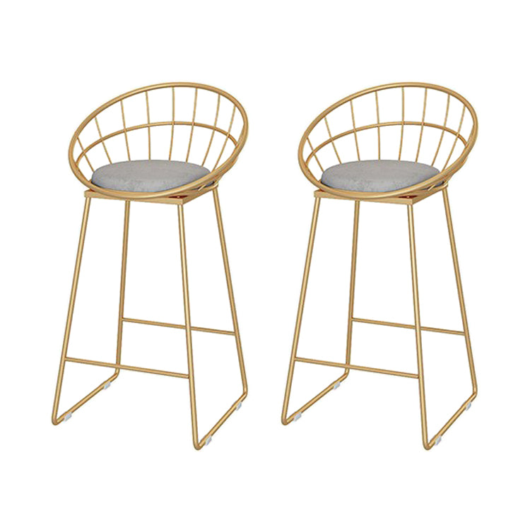 Glam Metal Bar Table Set 1/2/3 Pieces Rectangle Bar Table with High Stools for Kitchen