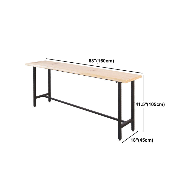 Industrial 1/2/9 Pieces Wooden Bar Table Set Rectangle Bar Table with High Stools