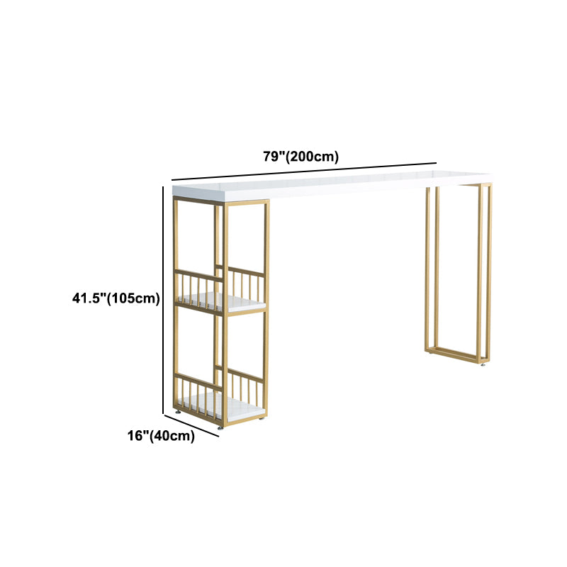 Glam 1/2/3 Pieces Wood Bar Table Set Rectangle Bar Table with High Stools for Kitchen