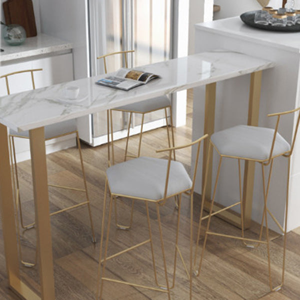 Fixed Table Counter Table Set Contemporary 1/2/3 Pieces Faux Marble Pub Table Set