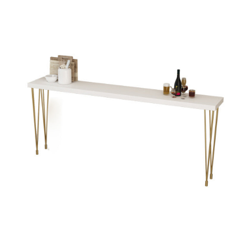 Rectangle Gold Legs Counter Set 1/2/5/9 Pieces Wood Glam Indoor Pub Table Set