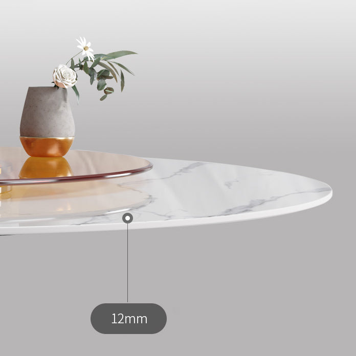 Solid Wood Frame Dining Room Set 1/2/5/7 Pcs Round Dining Table with Armless Chairs