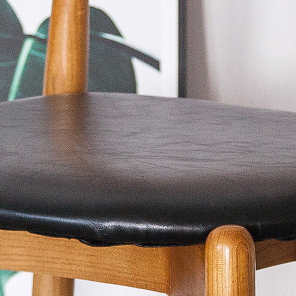 Solid Wood Dining Table Set 1/5 Pcs Industrial Dining Table with Cow Horn Chairs