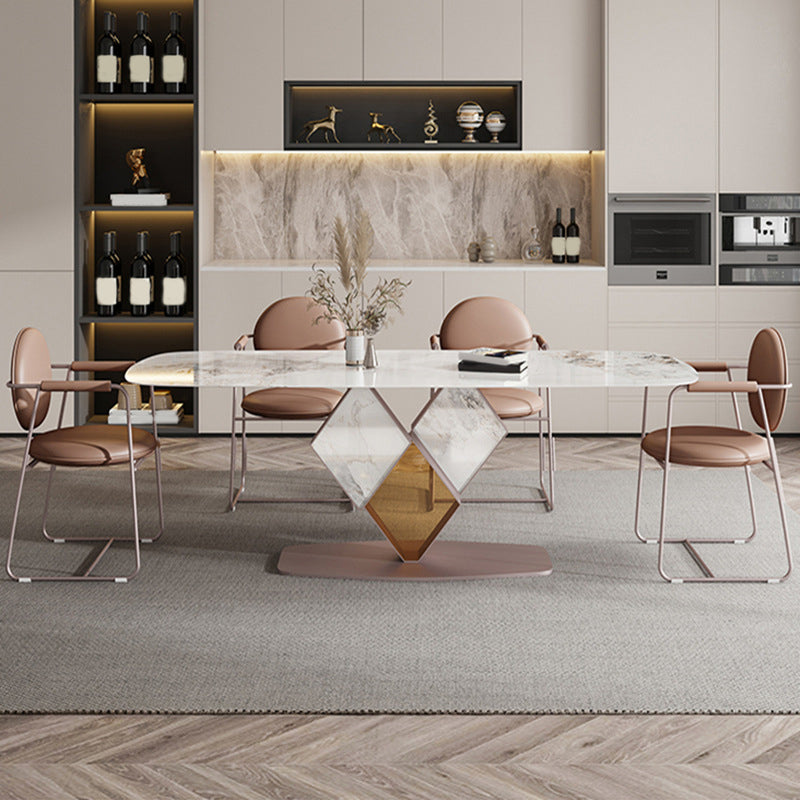 Nordic 1/5/7 Pieces Rectangle Dining Set Sintered Stone Top Dinette Table Set