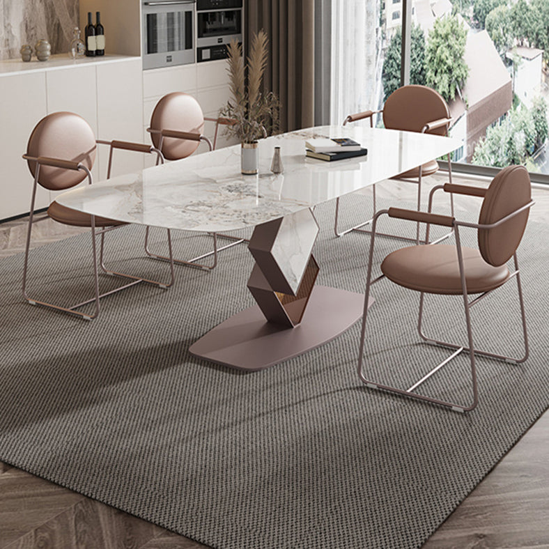 Nordic 1/5/7 Pieces Rectangle Dining Set Sintered Stone Top Dinette Table Set