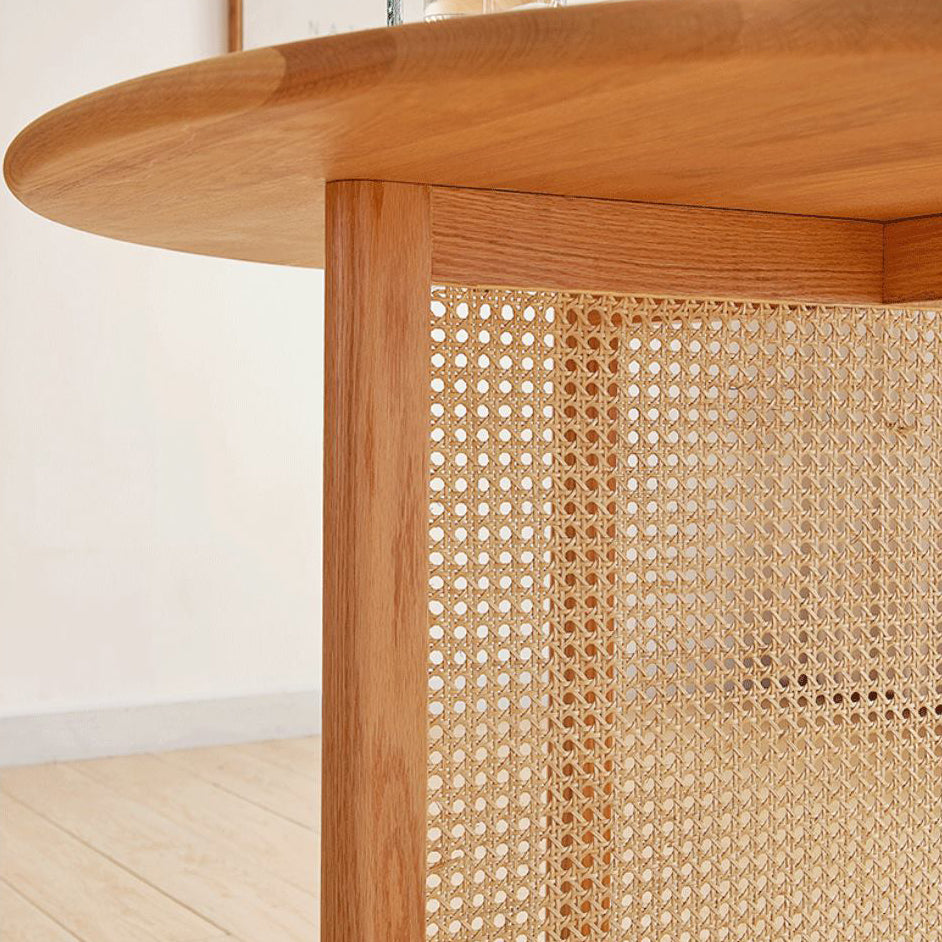 Solid Wood Dining Table Set 1/3/5 Pcs Round Dining Table with Windsor Chairs