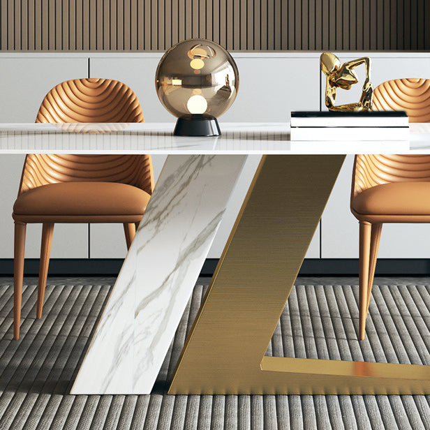 Modern 1/5/7 Pieces Rectangle Dining Set Sintered Stone Top Dinette Table Set