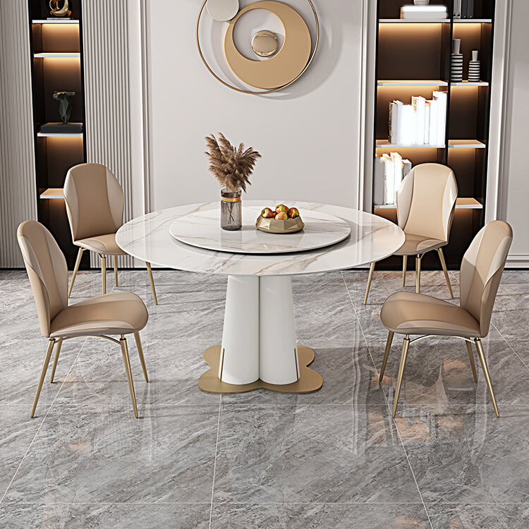 Modern Style Sintered Stone Dining Set Round 1/3/4/5/7 Pieces Dining Set for Home Use