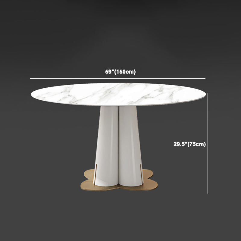 Modern Style Sintered Stone Dining Set Round 1/3/4/5/7 Pieces Dining Set for Home Use