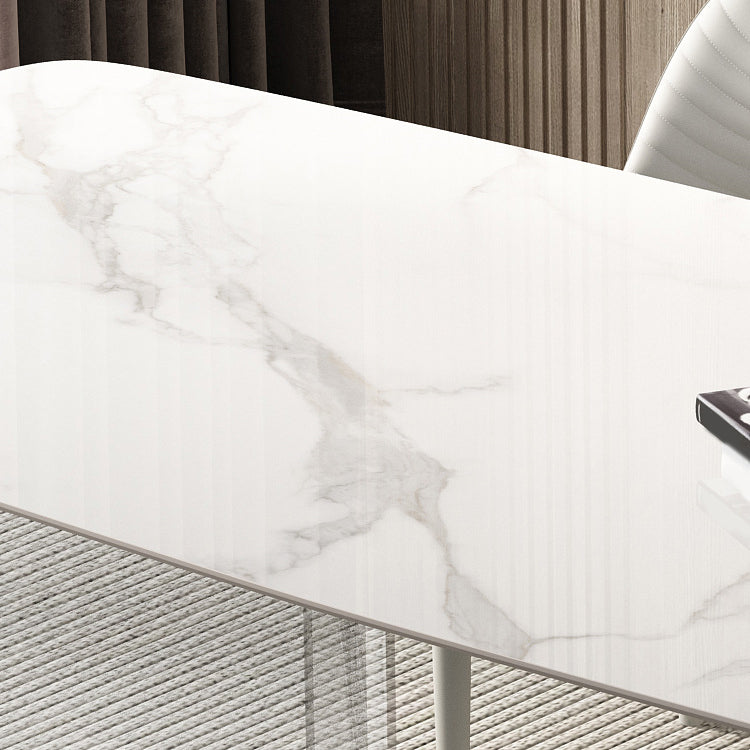 Contemporary Rectangle Sintered Stone Dining Table Set 1/3/4/5/6 Pieces Dining Set