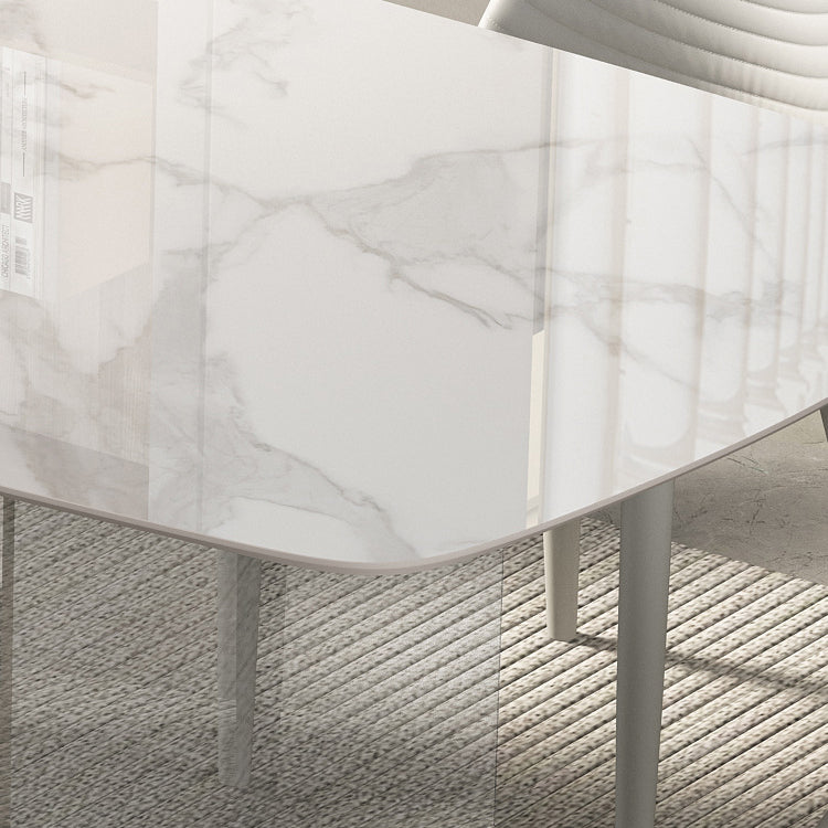 Contemporary Rectangle Sintered Stone Dining Table Set 1/3/4/5/6 Pieces Dining Set