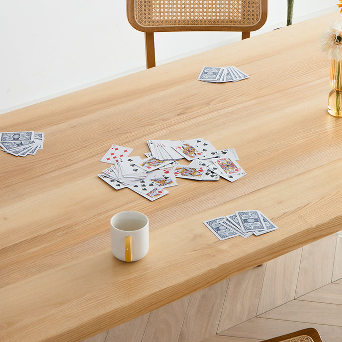 Modern Rectangle Dining Set 1/2/4/7 Pieces Solid Wood Dining Table with Chairs