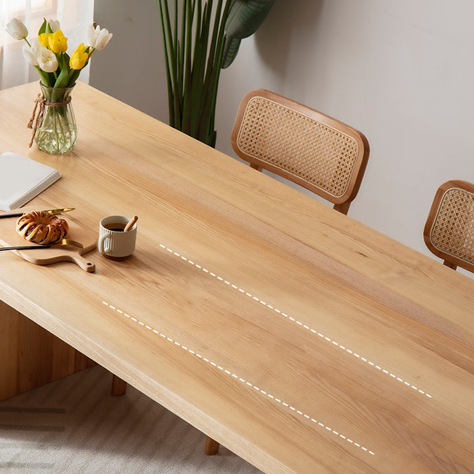 Modern Rectangle Dining Set 1/2/4/7 Pieces Solid Wood Dining Table with Chairs