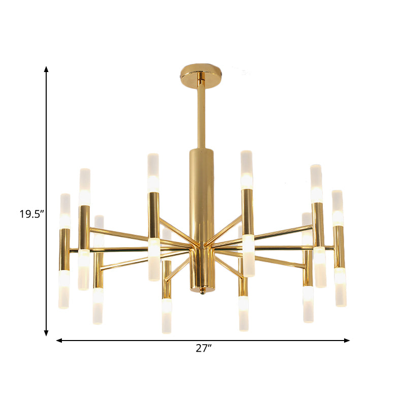 27 "/39" Lampadello di vetro bianco largo vetro Post moderno lampada a LED a LED in oro