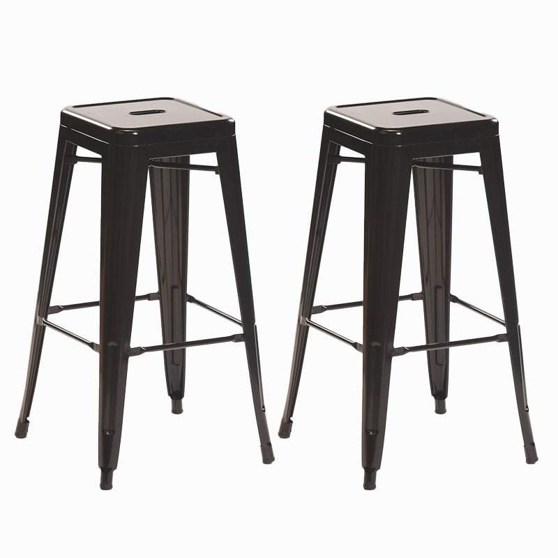 Industrial Square Backless Bar Stool Metal Indoor Stool for Bristol