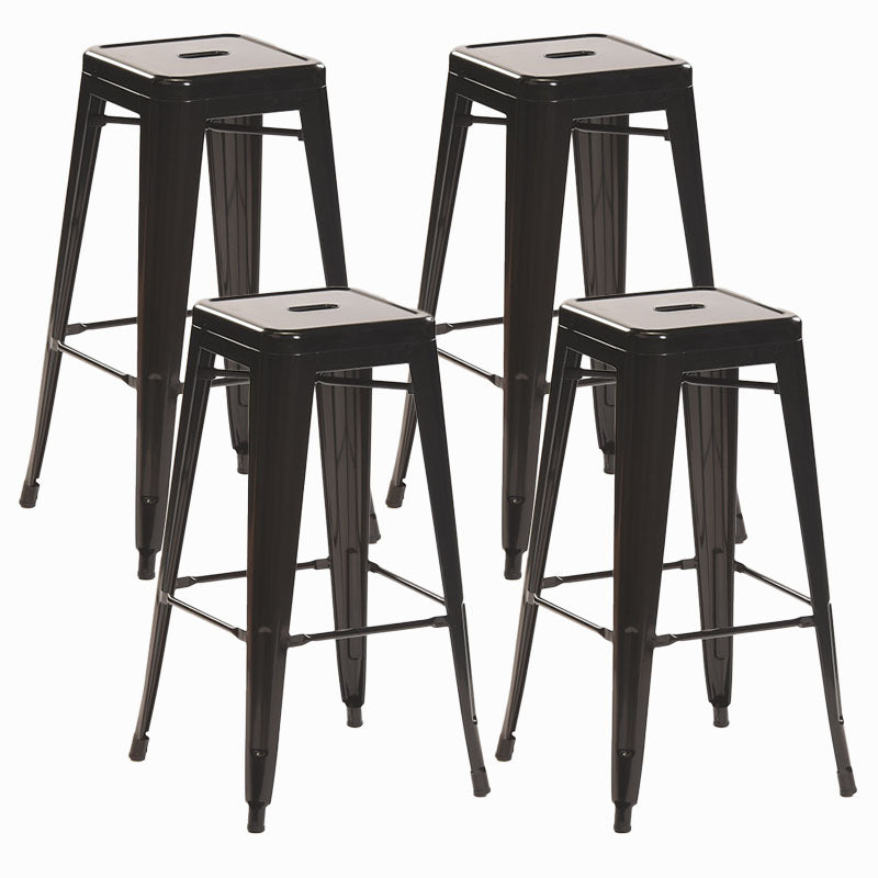 Industrial Square Backless Bar Stool Metal Indoor Stool for Bristol