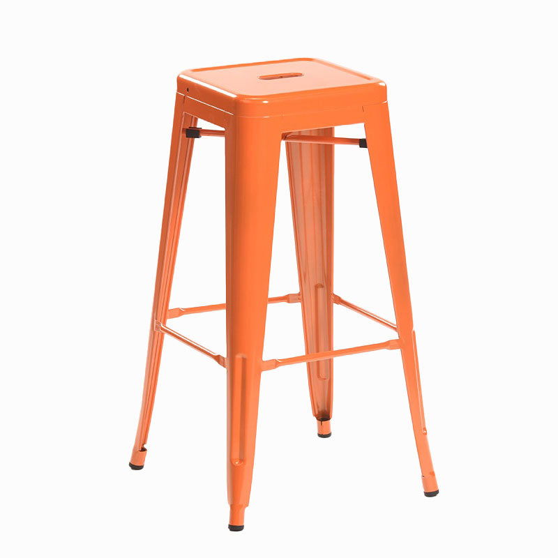 Industrial Square Backless Bar Stool Metal Indoor Stool for Bristol