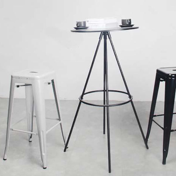 Industrial Square Backless Bar Stool Metal Indoor Stool for Bristol