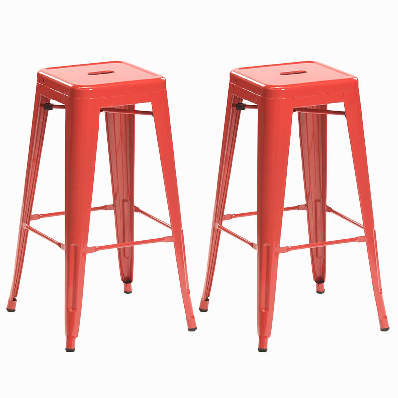 Industrial Square Backless Bar Stool Metal Indoor Stool for Bristol