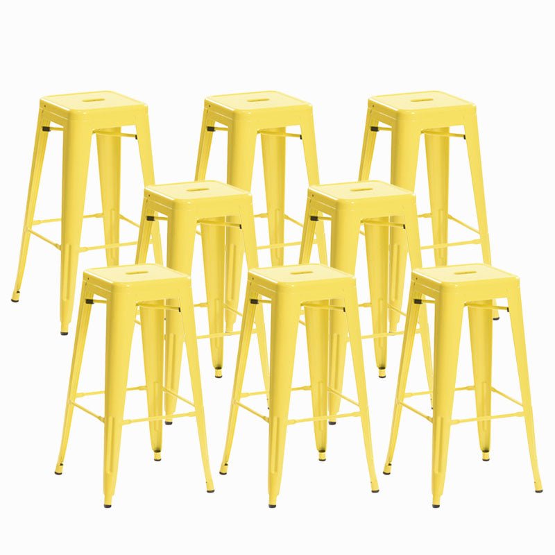 Industrial Square Backless Bar Stool Metal Indoor Stool for Bristol