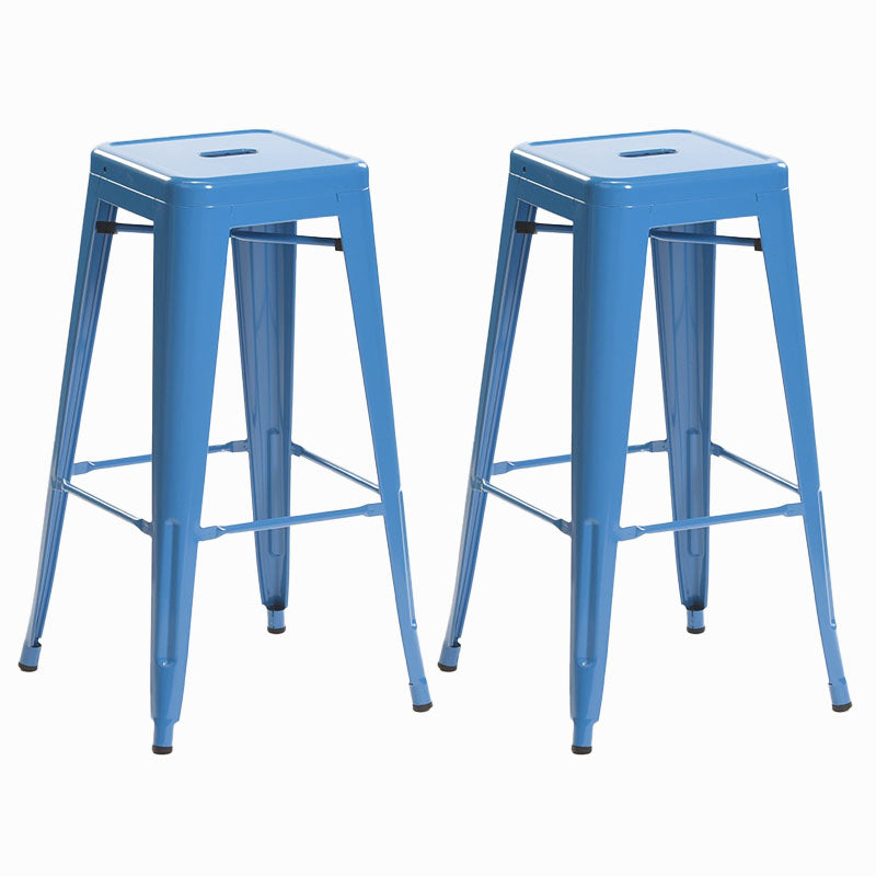 Industrial Square Backless Bar Stool Metal Indoor Stool for Bristol