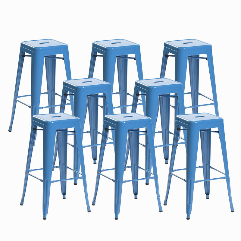 Industrial Square Backless Bar Stool Metal Indoor Stool for Bristol