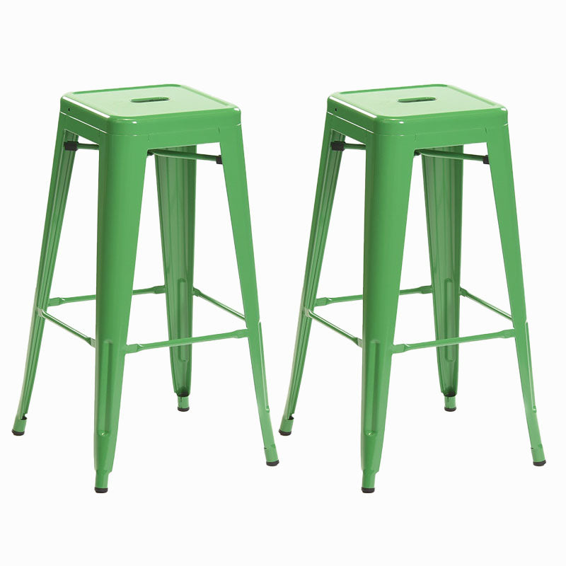 Industrial Square Backless Bar Stool Metal Indoor Stool for Bristol