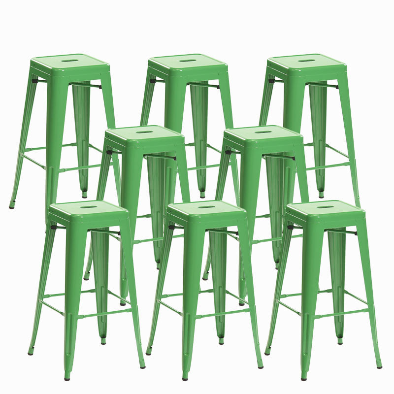 Industrial Square Backless Bar Stool Metal Indoor Stool for Bristol