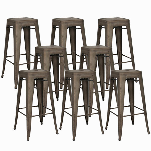 Industrial Square Backless Bar Stool Metal Indoor Stool for Bristol