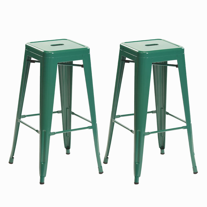 Industrial Square Backless Bar Stool Metal Indoor Stool for Bristol