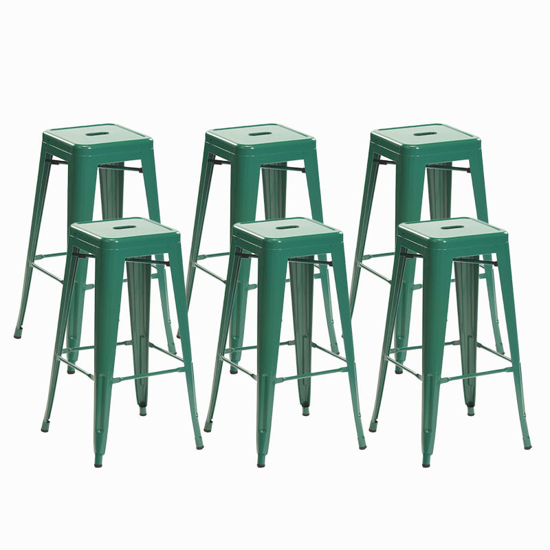 Industrial Square Backless Bar Stool Metal Indoor Stool for Bristol