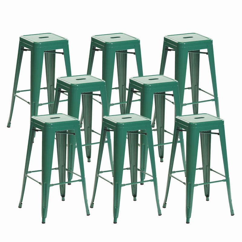 Industrial Square Backless Bar Stool Metal Indoor Stool for Bristol