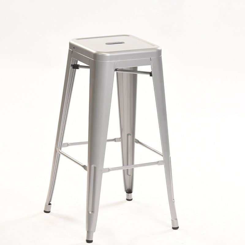 Industrial Square Backless Bar Stool Metal Indoor Stool for Bristol
