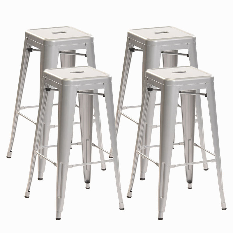Industrial Square Backless Bar Stool Metal Indoor Stool for Bristol