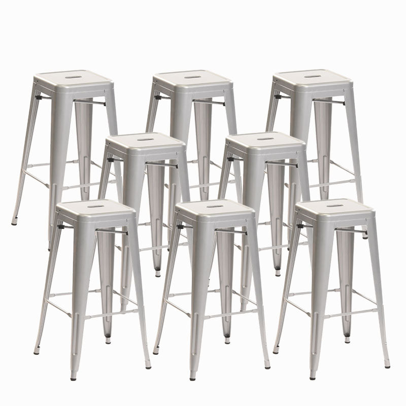 Industrial Square Backless Bar Stool Metal Indoor Stool for Bristol