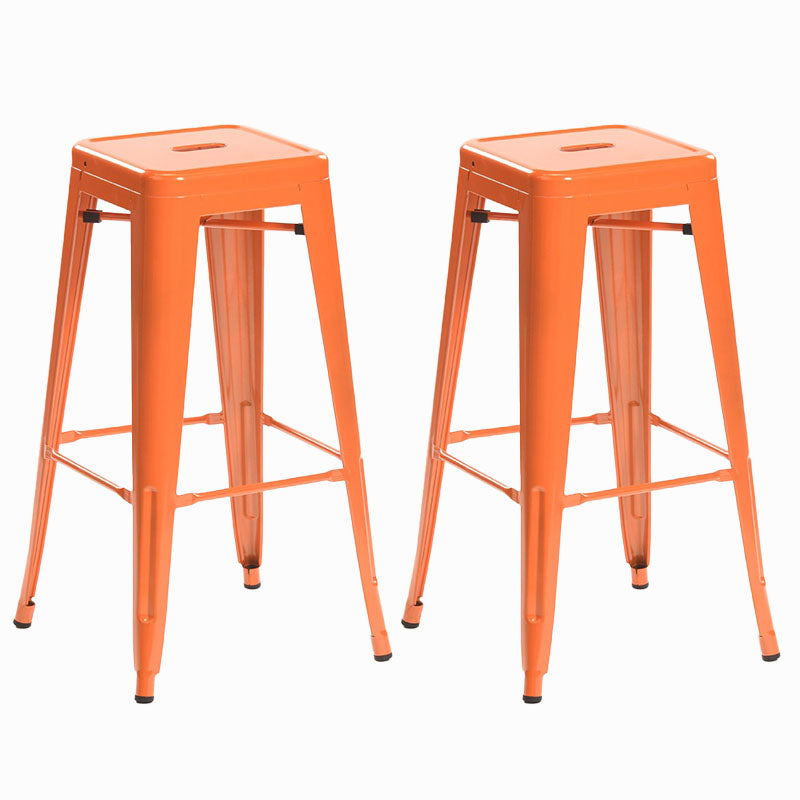 Industrial Square Backless Bar Stool Metal Indoor Stool for Bristol