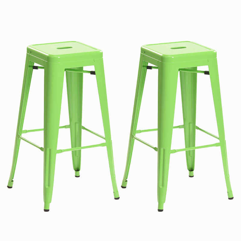 Industrial Square Backless Bar Stool Metal Indoor Stool for Bristol