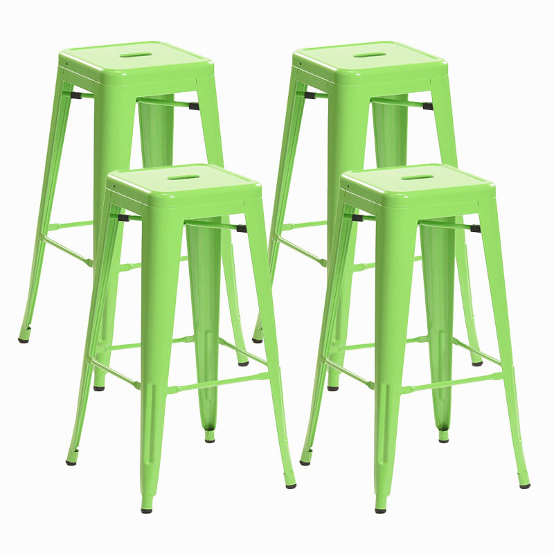 Industrial Square Backless Bar Stool Metal Indoor Stool for Bristol