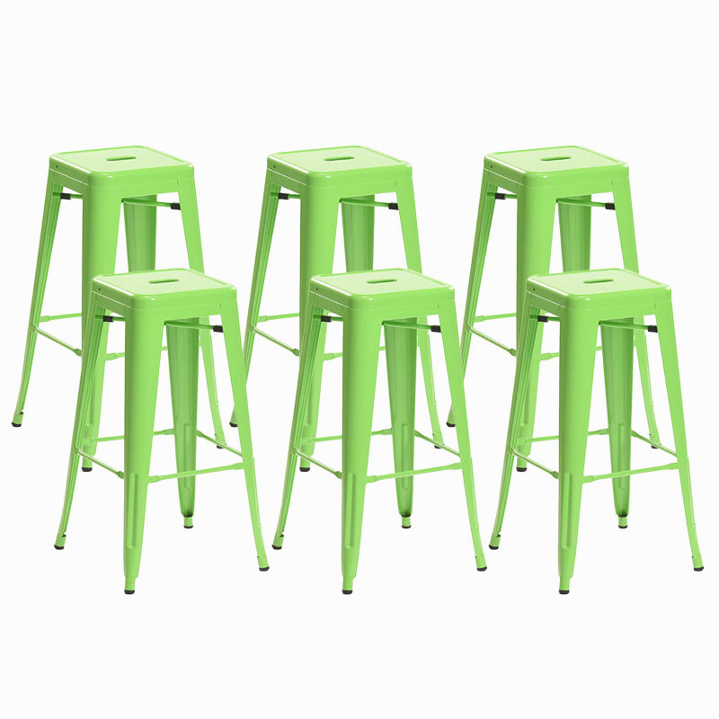 Industrial Square Backless Bar Stool Metal Indoor Stool for Bristol