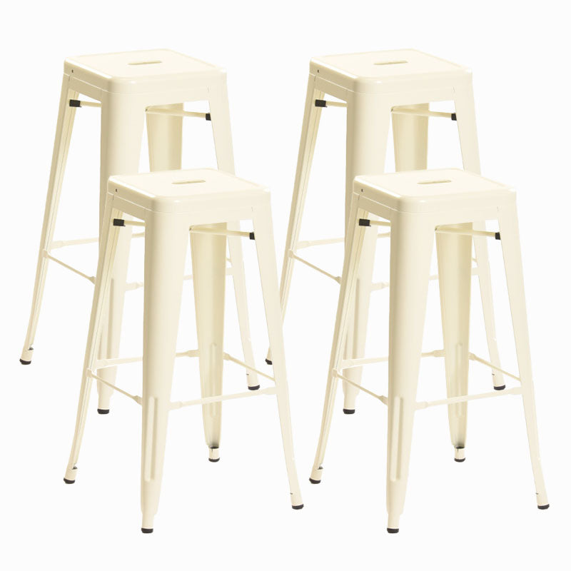 Industrial Square Backless Bar Stool Metal Indoor Stool for Bristol