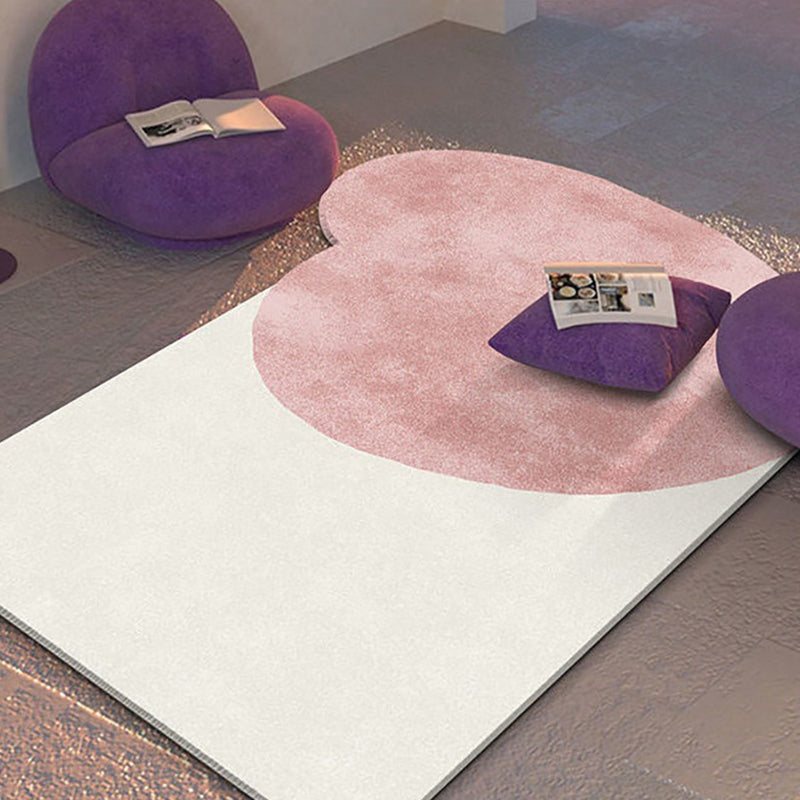 Heart-shaped Rug Living Room Irregular Shape Carpet Polyester Washable Area Rug