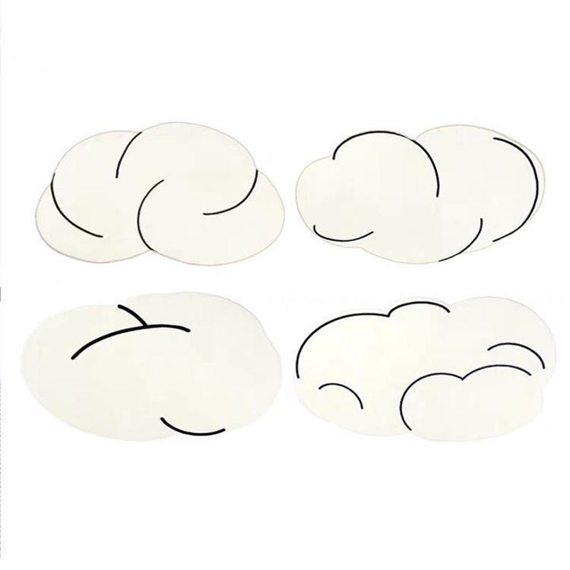 Irregular Cloud Shape Rug Living Room Carpet Polyester Washable Area Rug