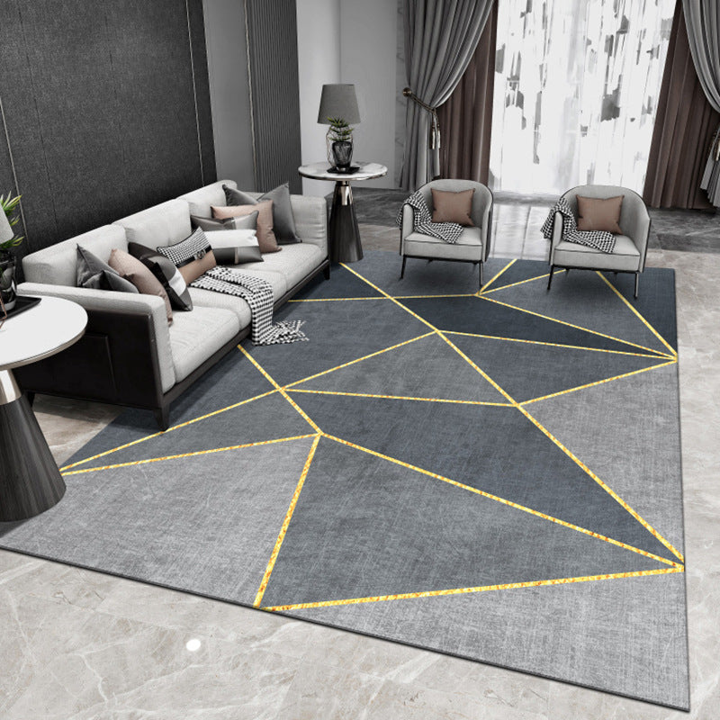 Modern Style Rectangle Shape Rug Light Luxury Living Room Carpet Polyester Area Rug