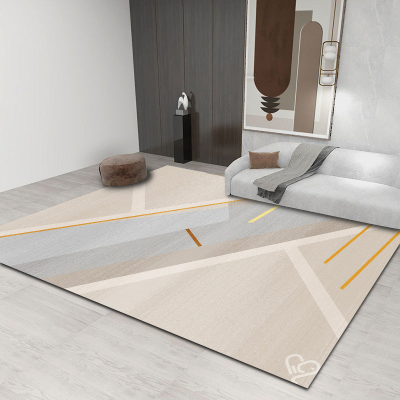Modern Style Rectangle Shape Rug Light Luxury Living Room Carpet Polyester Area Rug