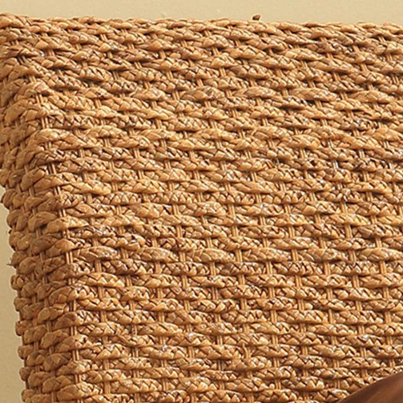 Tropical  Rattan Standard Bed with Headboard Bed and Beech Legs